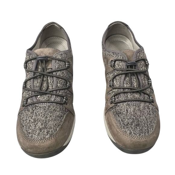 Dansko Holland Leather Sneaker EU 41 Taupe Low-Top Bungee Lace 4516201020 - Picture 7 of 13